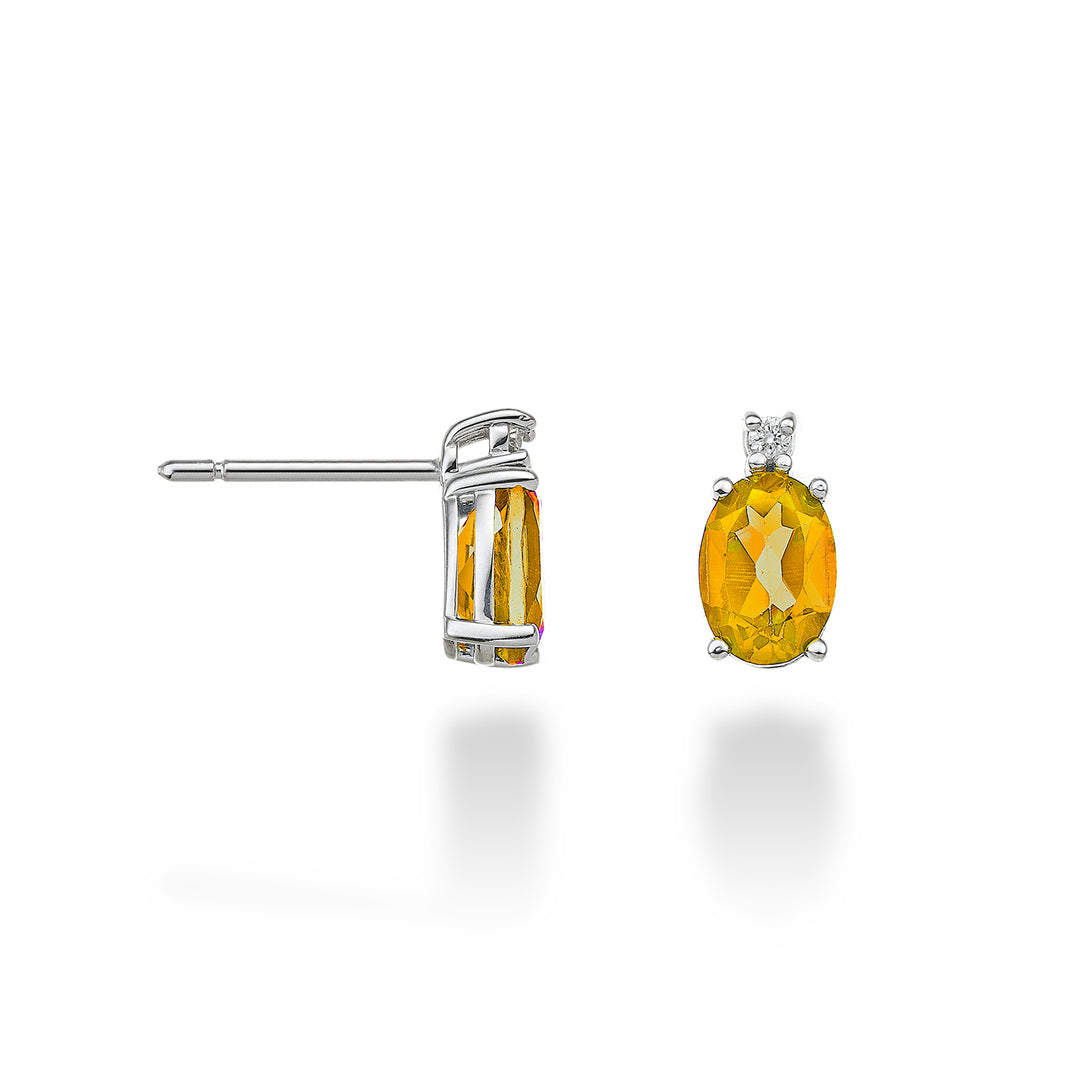 Mikiko or 18k oval citrine 7x5 ct.1,20 diam. ct.0,03 MO5024O4CITR