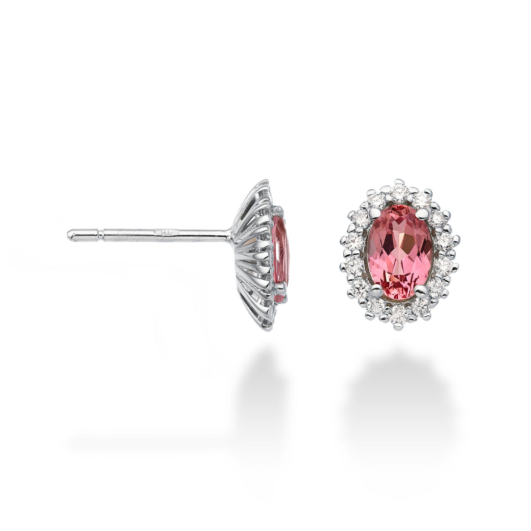 Nihama ou saphir rose ovale 18 carats 6x4 ct.1,20 diam. 0,26 ctNO5068O4ZFRP