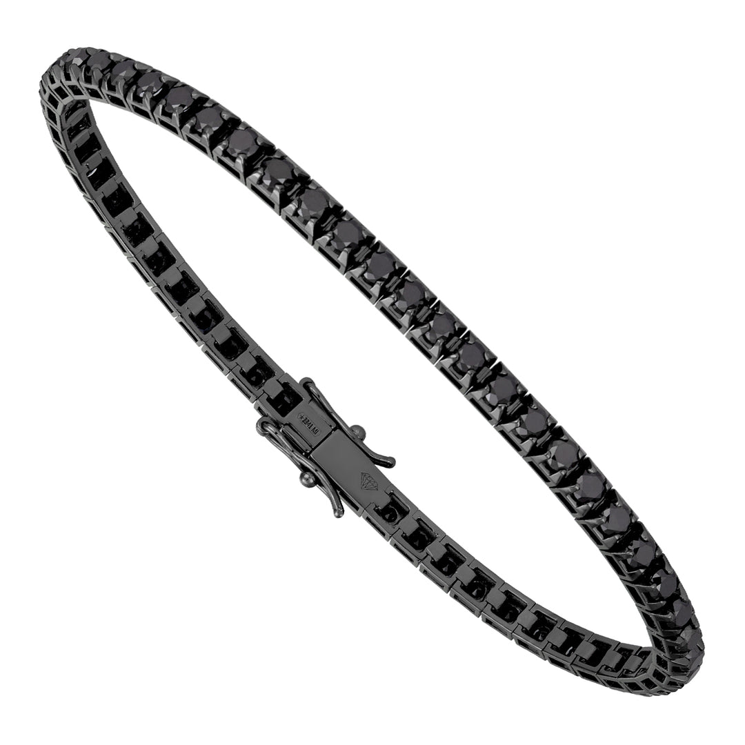Pulsera tenis Golay diamante negro cuadrado 19 cm BTQ060BK3-190-23011110031