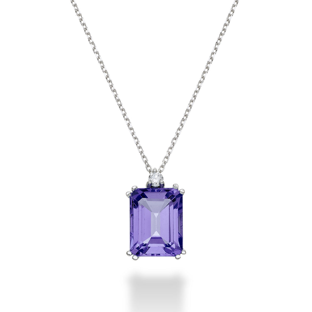 Mikiko cl 18k ametista ottagonale 7x9 ct.2,00 diam. ct.0,04 MPCL090DIAMET4O4