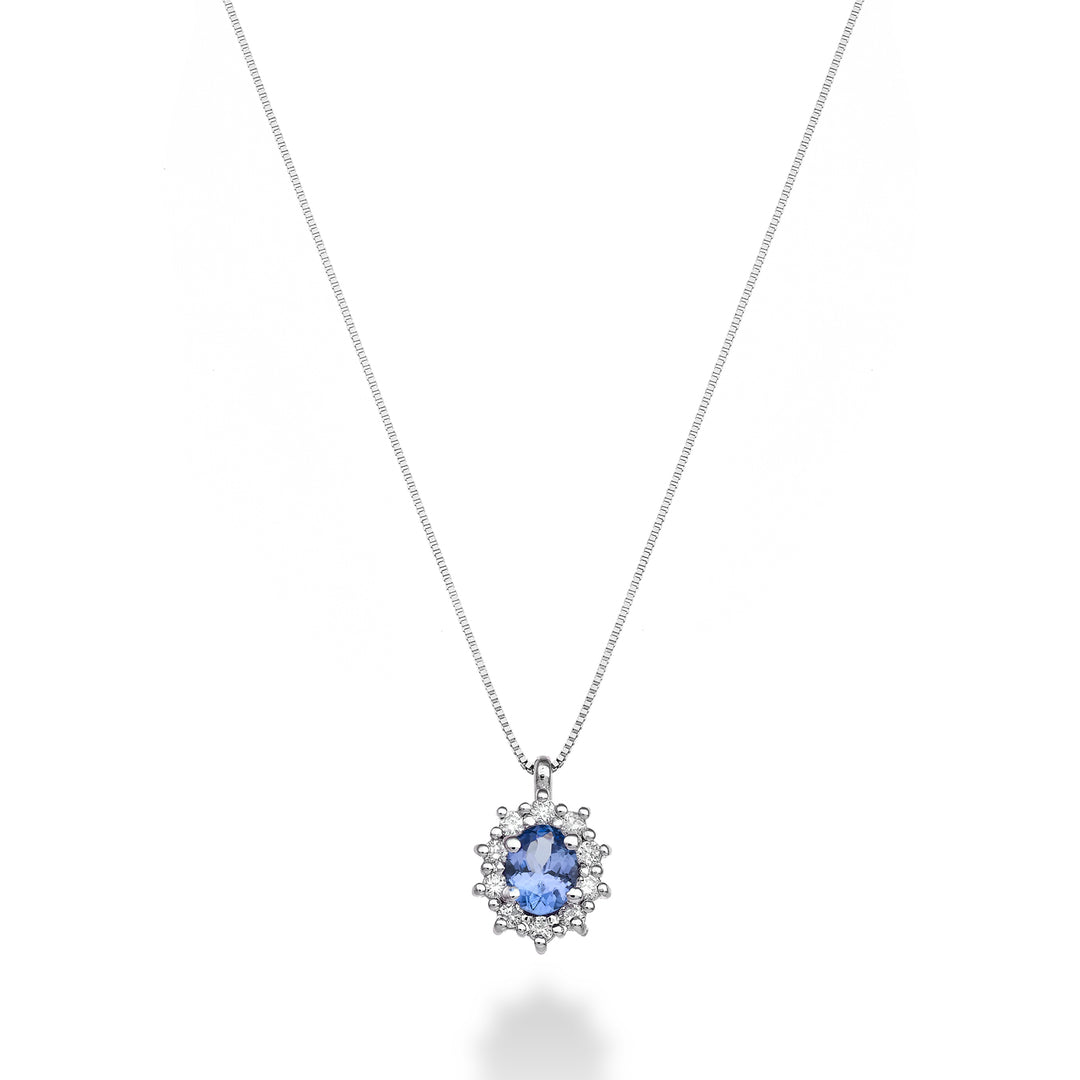 Mikiko cl 18k tanzanita ovalada 4x3 ct.0,14 diam. ct.0.08 MD5125O4TZN
