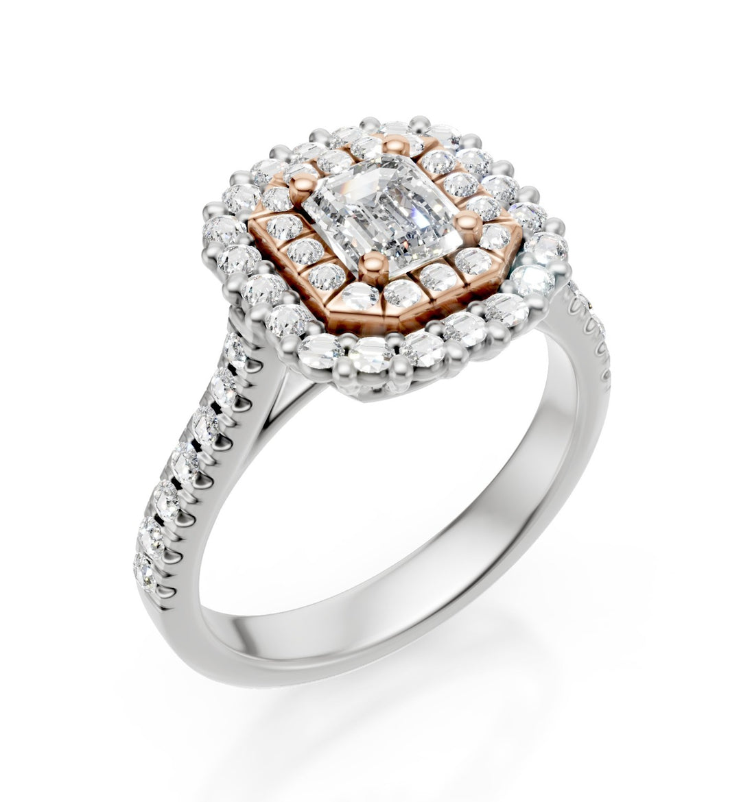 Golay ring diam. cushion 6x5 double two-tone contour ACLC737D65RB-25265110270
