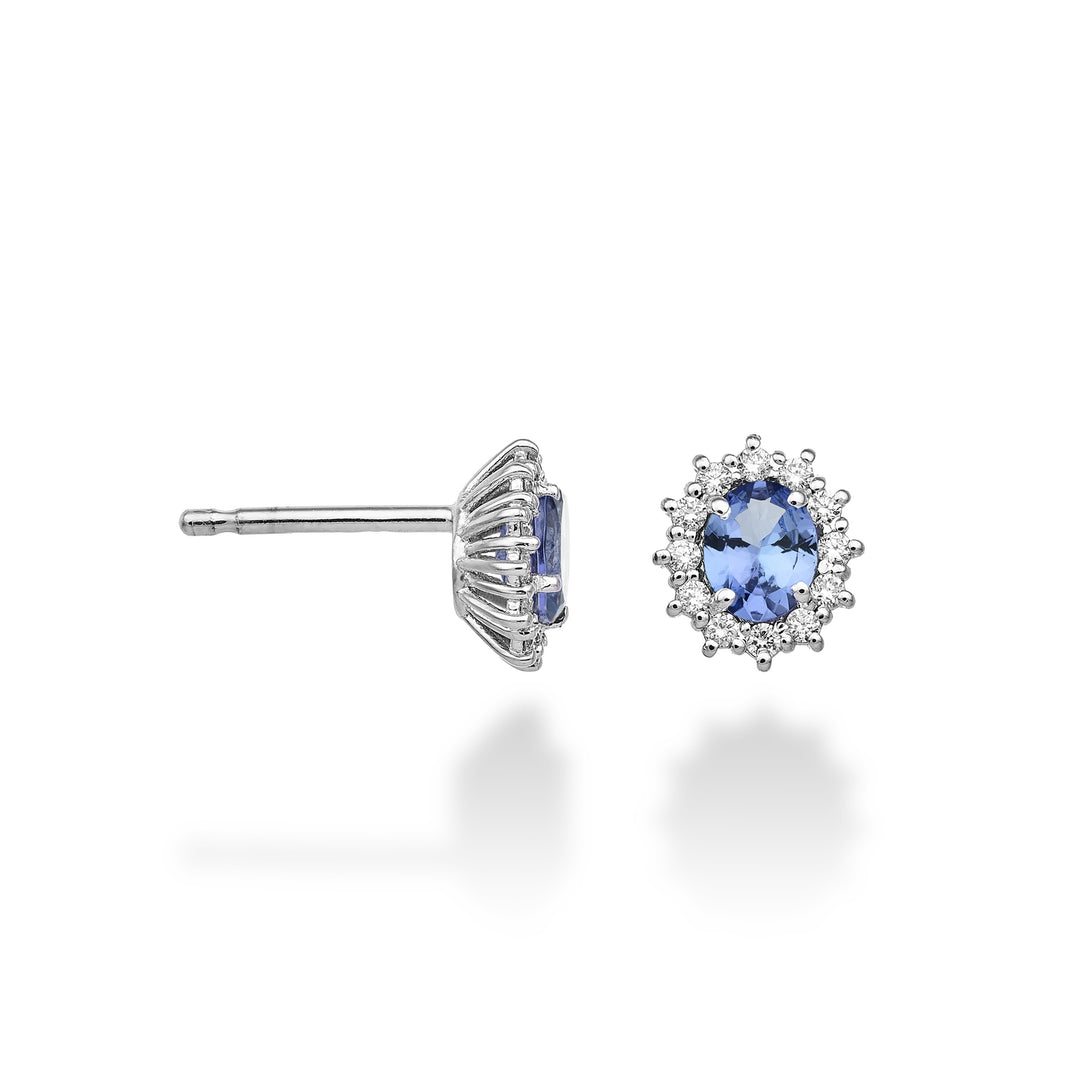 Nihama ou tanzanite ovale 18 carats 5x4 ct.0,60 diam. 0,20 ctNO5104O4TZN