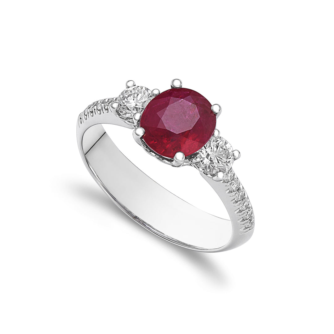 Anillo Golay rubí diamante 7x8 doble contorno ACLC144DIRU87-22213110019