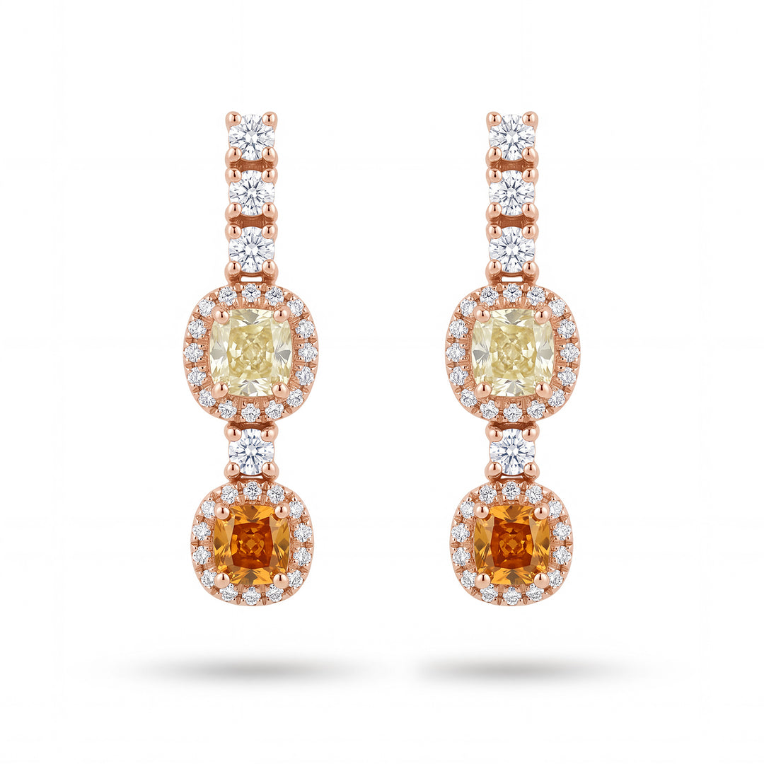 Pendientes colgantes fantasía Golay mezcla piedras fantasía+diam OFA001DIFY-23117110063