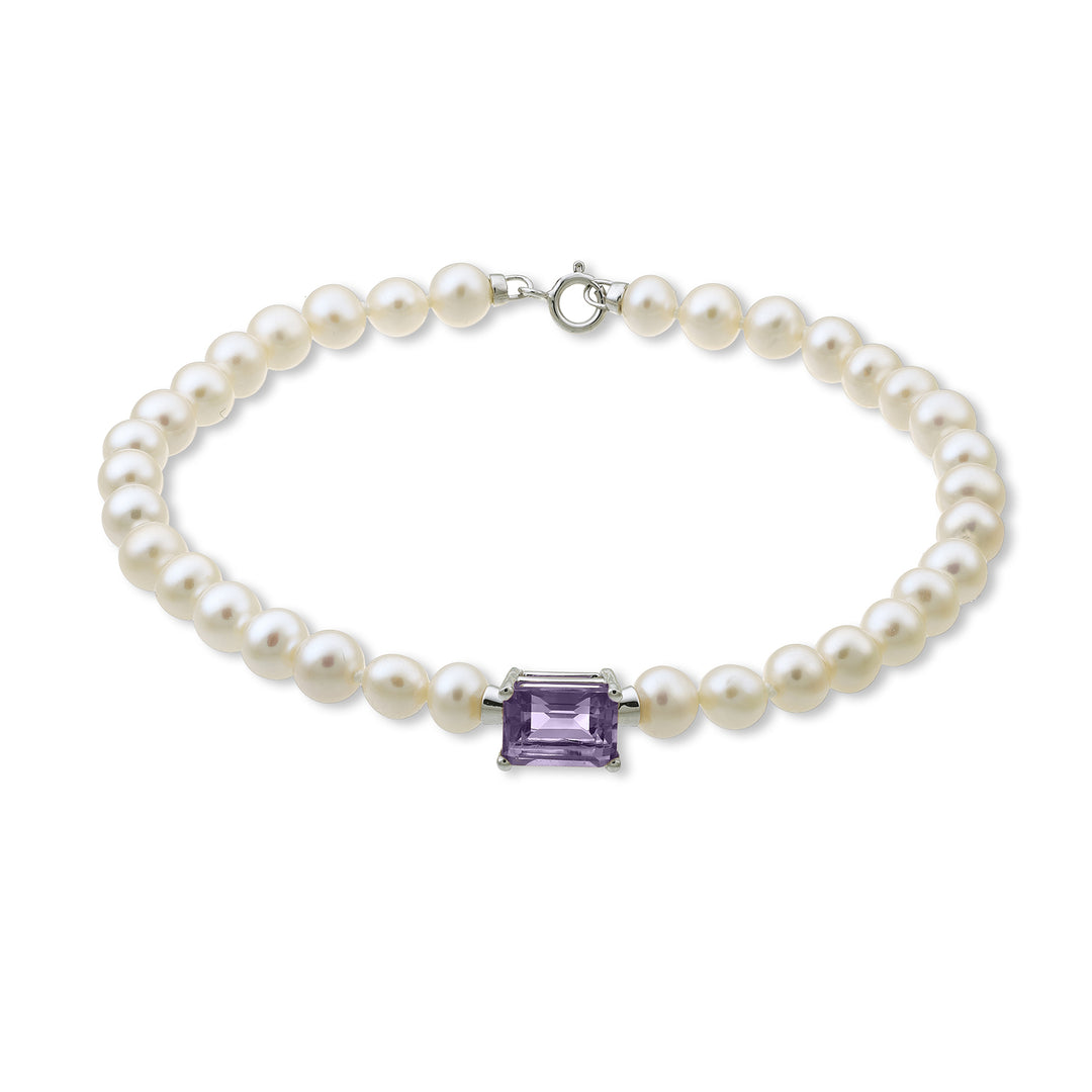Mikiko br 18k fw 5-5.5 amatista oct. Anillo resorte 6x8 ct.1.30 MB1016O4AMET50