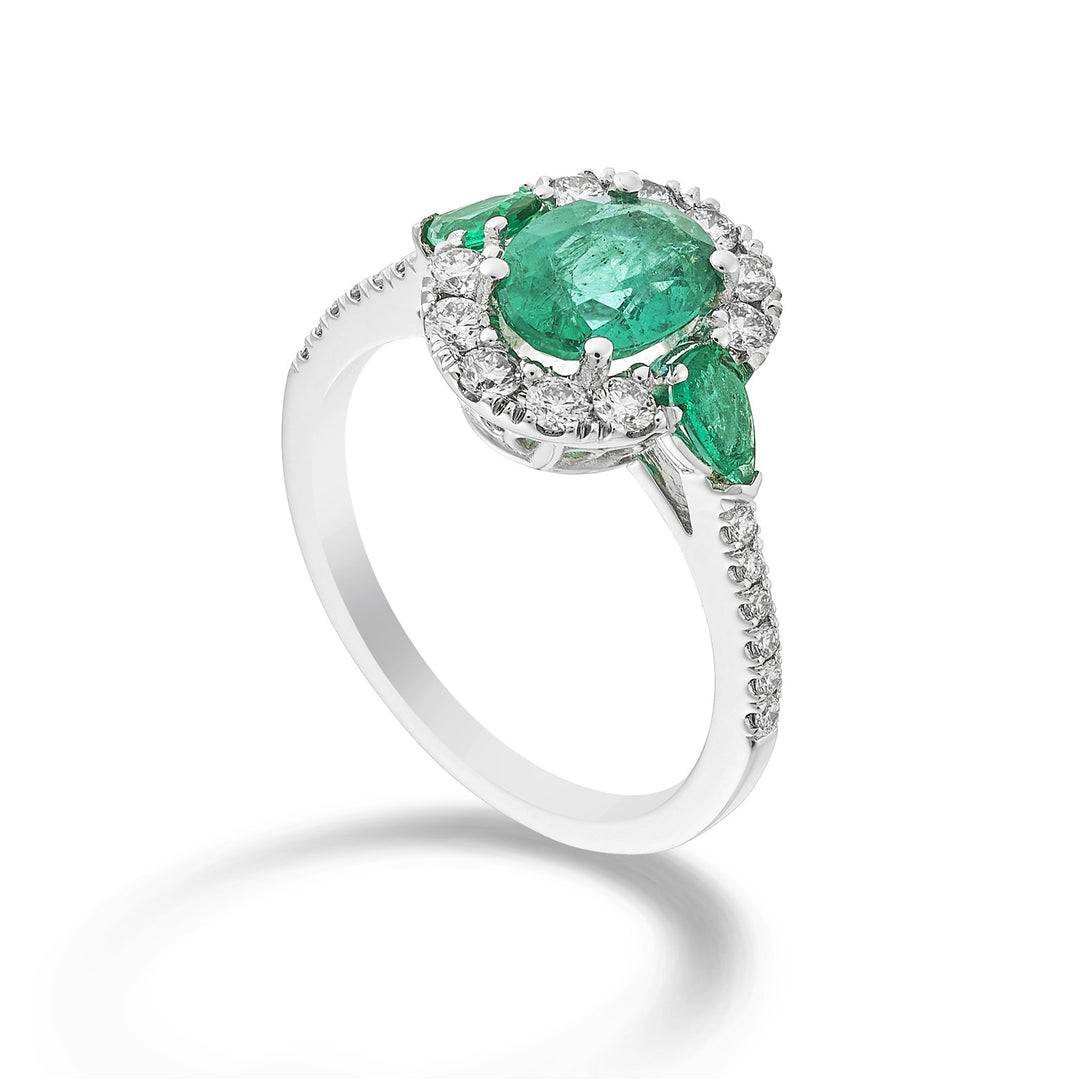 Anillo Golay esmeralda ovalada 8x6-gotas 4x3 y cont. ACLC463DSM8643B-25062110121