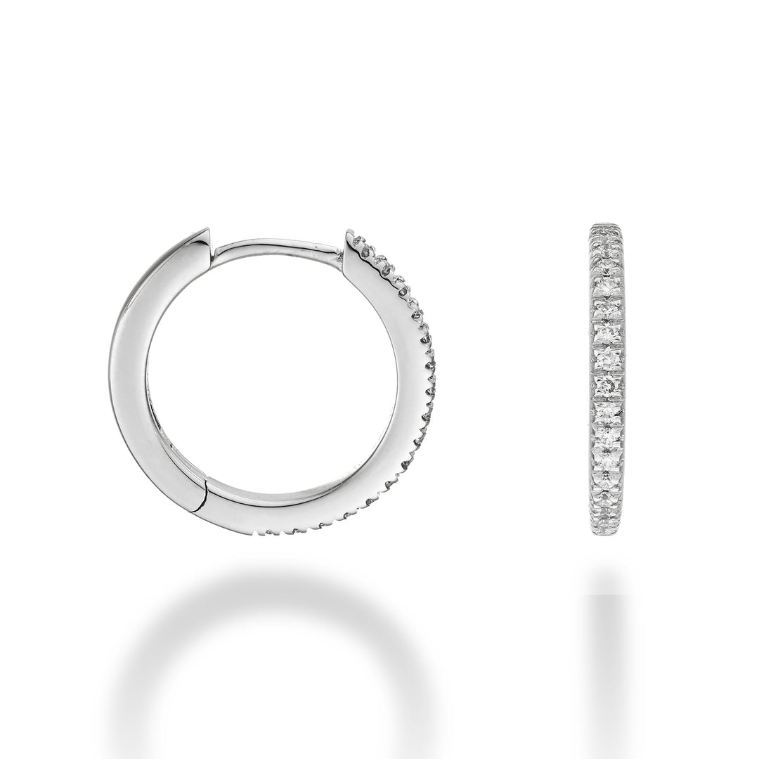 Mikiko or 18k ct.0.16 size 4 white gold diam. east. 15mm MO5077O4BR016-4