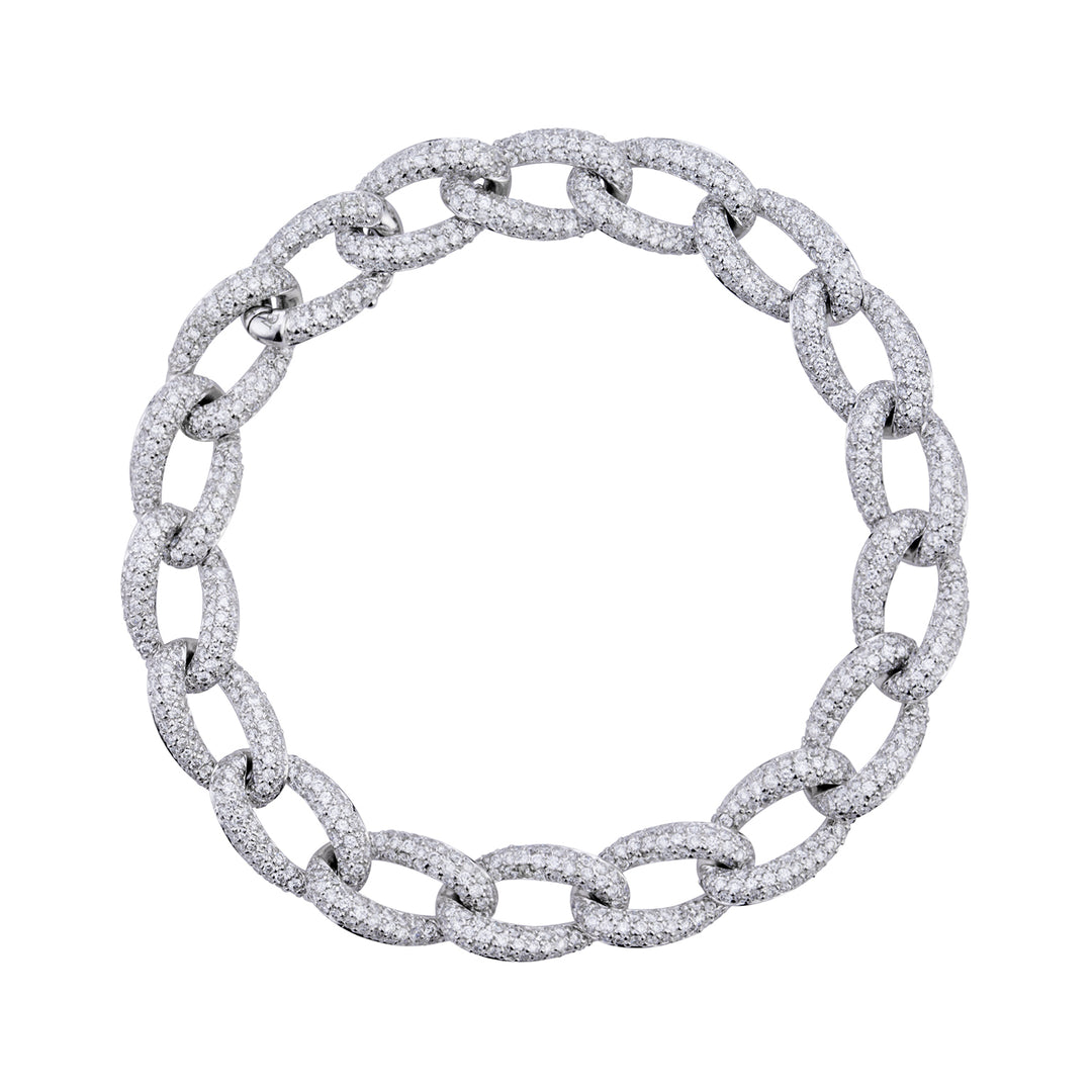 Bracelet Golay pavé groumette or blanc BDBAB1019-19136110068