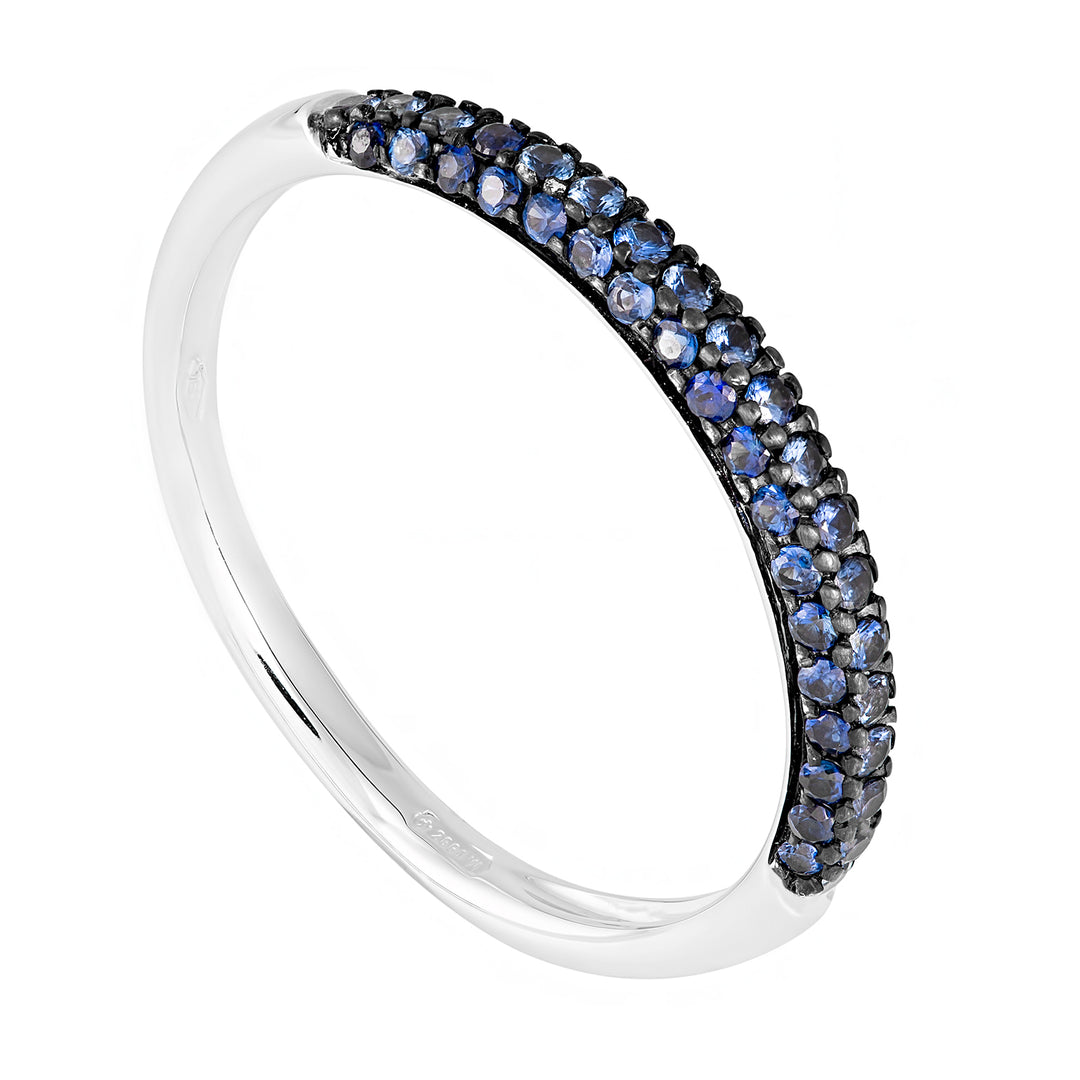 Golay eternity ring 1/2 turn pave blue sapphires 0.36 ct AFMG007ZB-17335110061