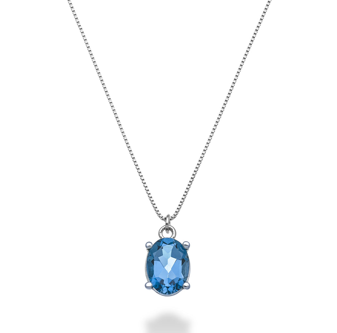 Mikiko cl 18k topazio blu london ovale 8x6 ct.1,40 MD5142O4TPBL