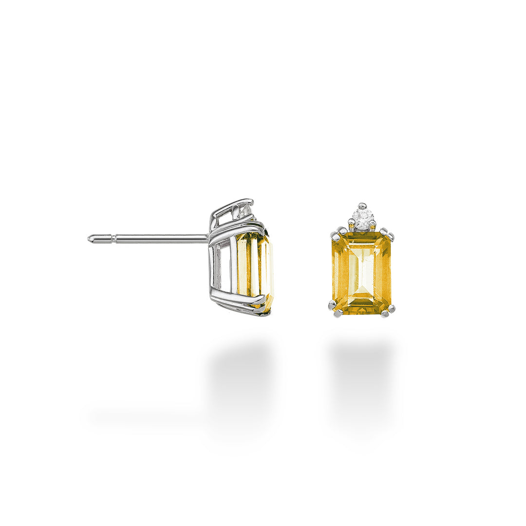 Mikiko or 18k citrino ottagonale 7x5 ct.1,70 diam. ct.0,05 MOCL090DICITR2O4