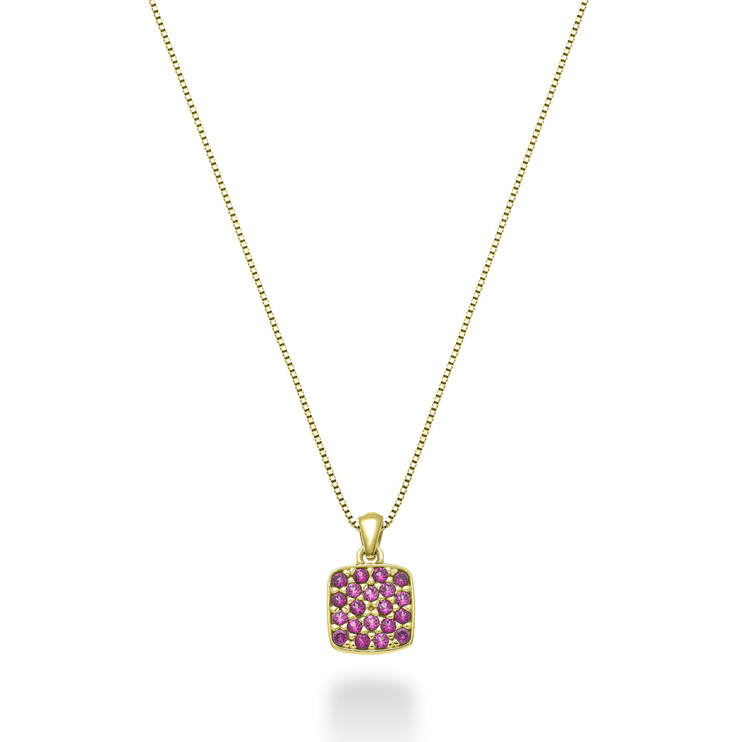 Mikiko cl 18k square rubies 0.12 ct yellow gold MD5164O1RBR