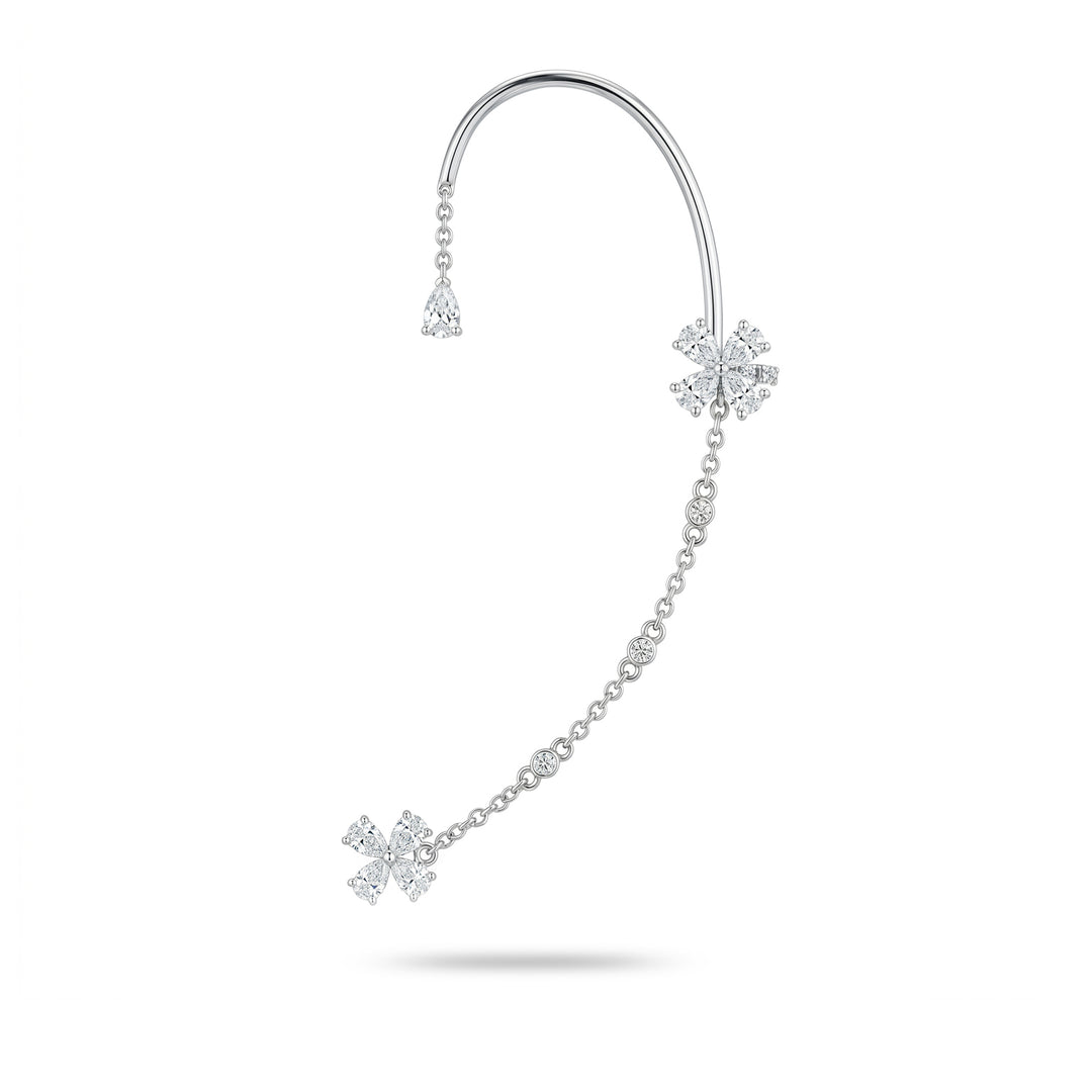 Golay orecchino ear cuff con fiori e catena incassata sx OEC874DBSX-26118110158