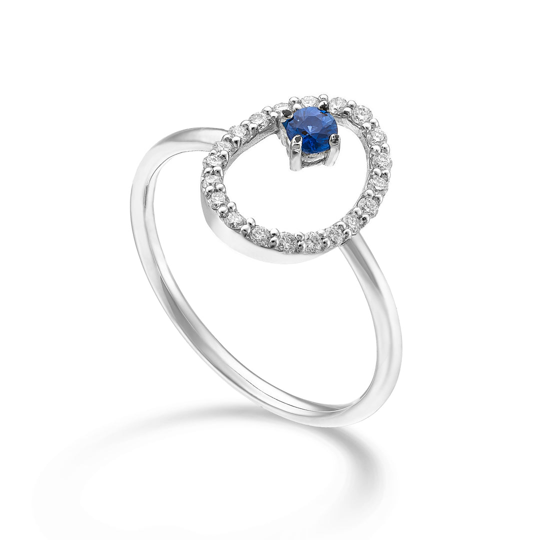 World Diamond Group un saphir "ovale" 18 carats no. 0,11 ct de diamètre. ct.0,15 GA5183O4ZFN026