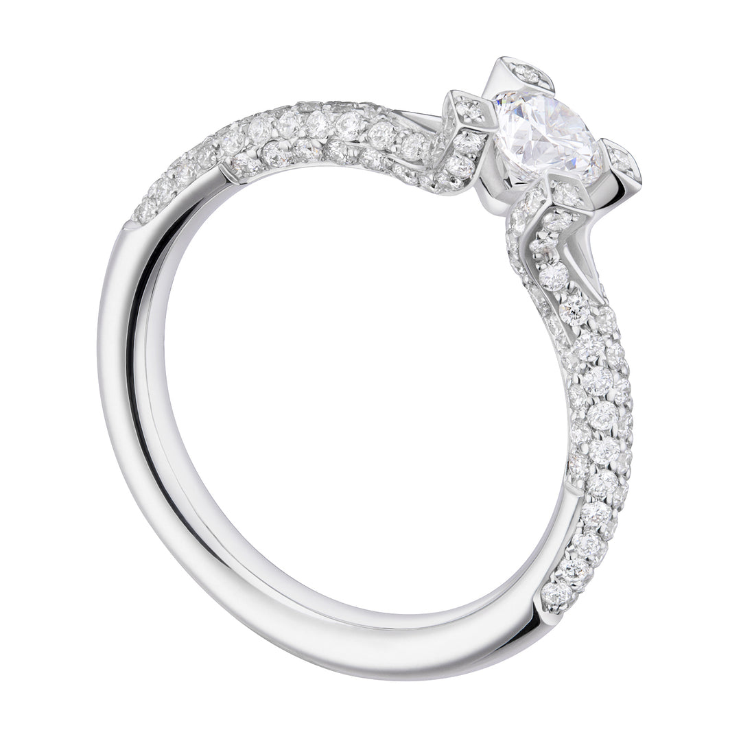World Diamond Group anello fm griffes incas. gambo pave&