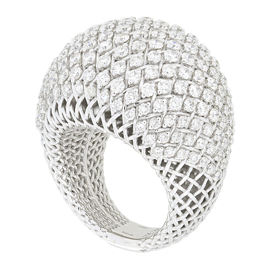 Golay mesh pave ring ALV5132-18353110043