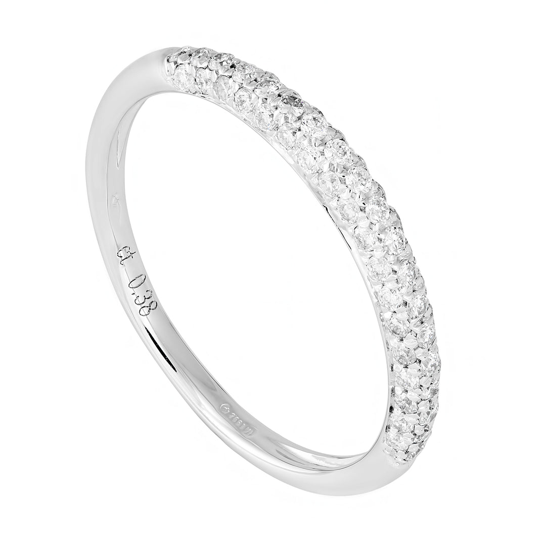 Anillo de eternidad Golay con pavé de 1/2 vuelta en total 0,34 ct AFMG007WDI-17181110068