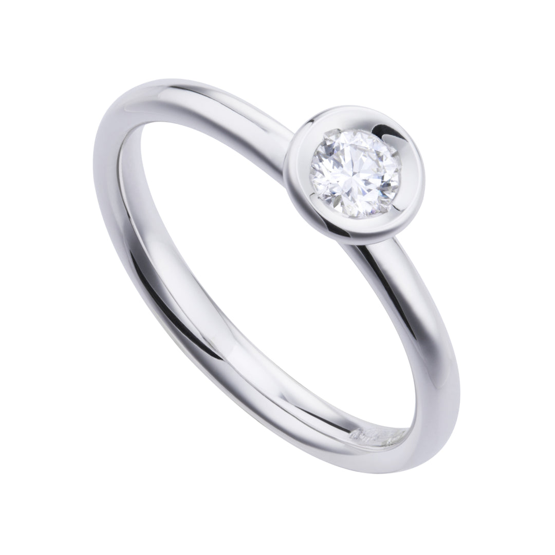 Bague à point lumineux rond World Diamond Group AGIT003-20142110018