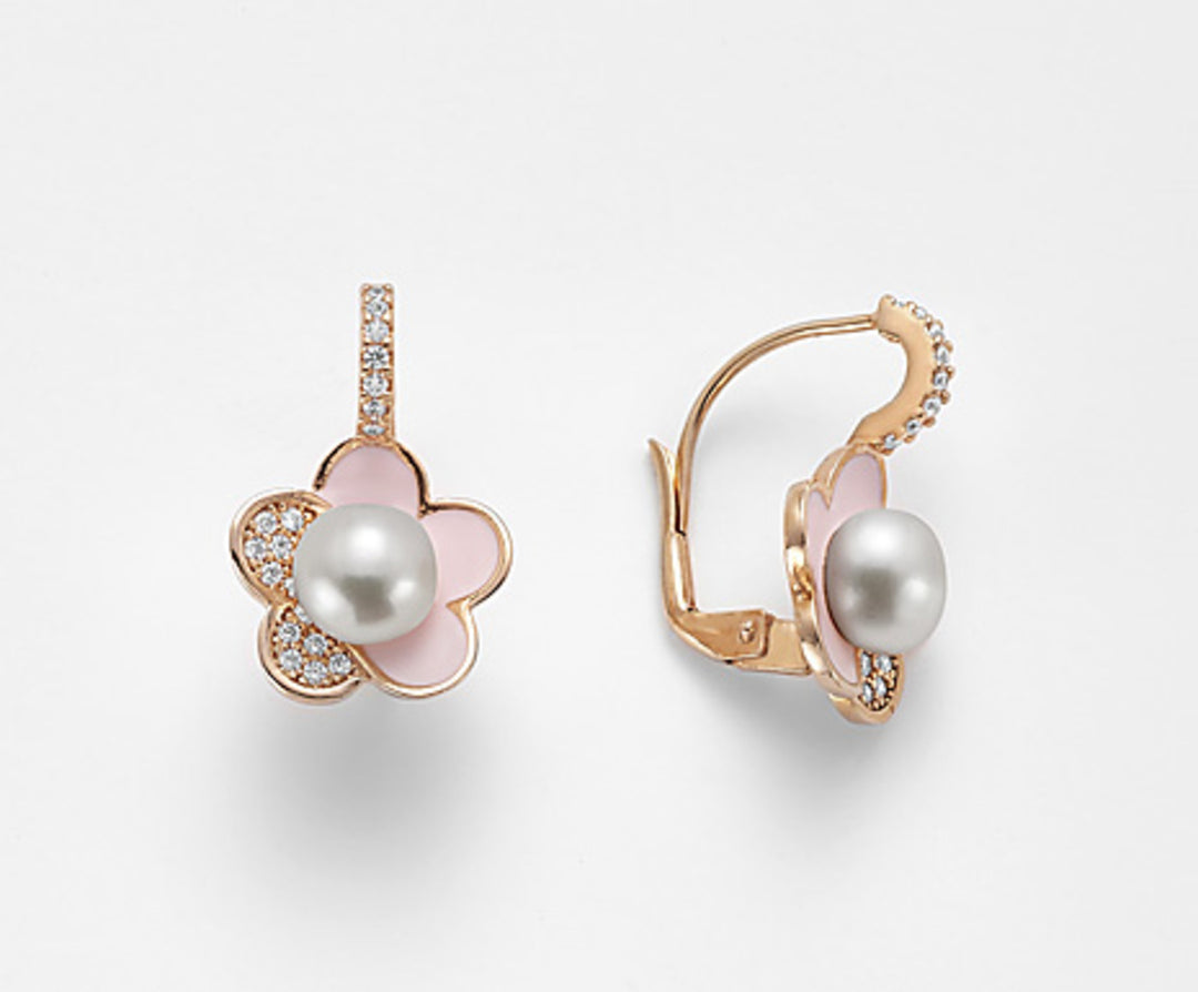 Nihama o ag925 fw bot 7,5/8 gema esmalte rosa swarovsky NO7495A3ROSA000