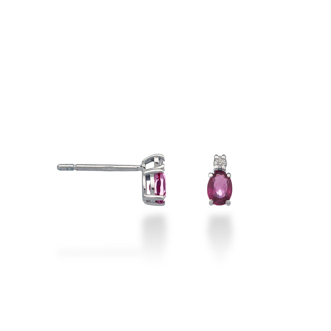 Mikiko or 9k rubino n. ovale 4x3 ct.0,40 diam. ct.0,02 MO5162R4RBN