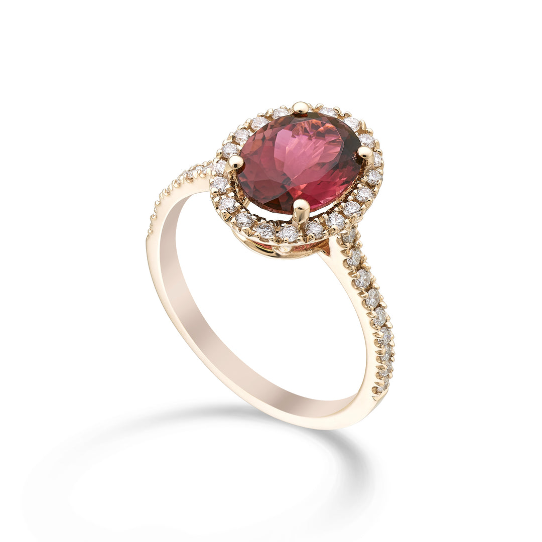 Anillo Golay turmalina ovalada 10x8 y diamantes ACLC070DTO810-22147110087