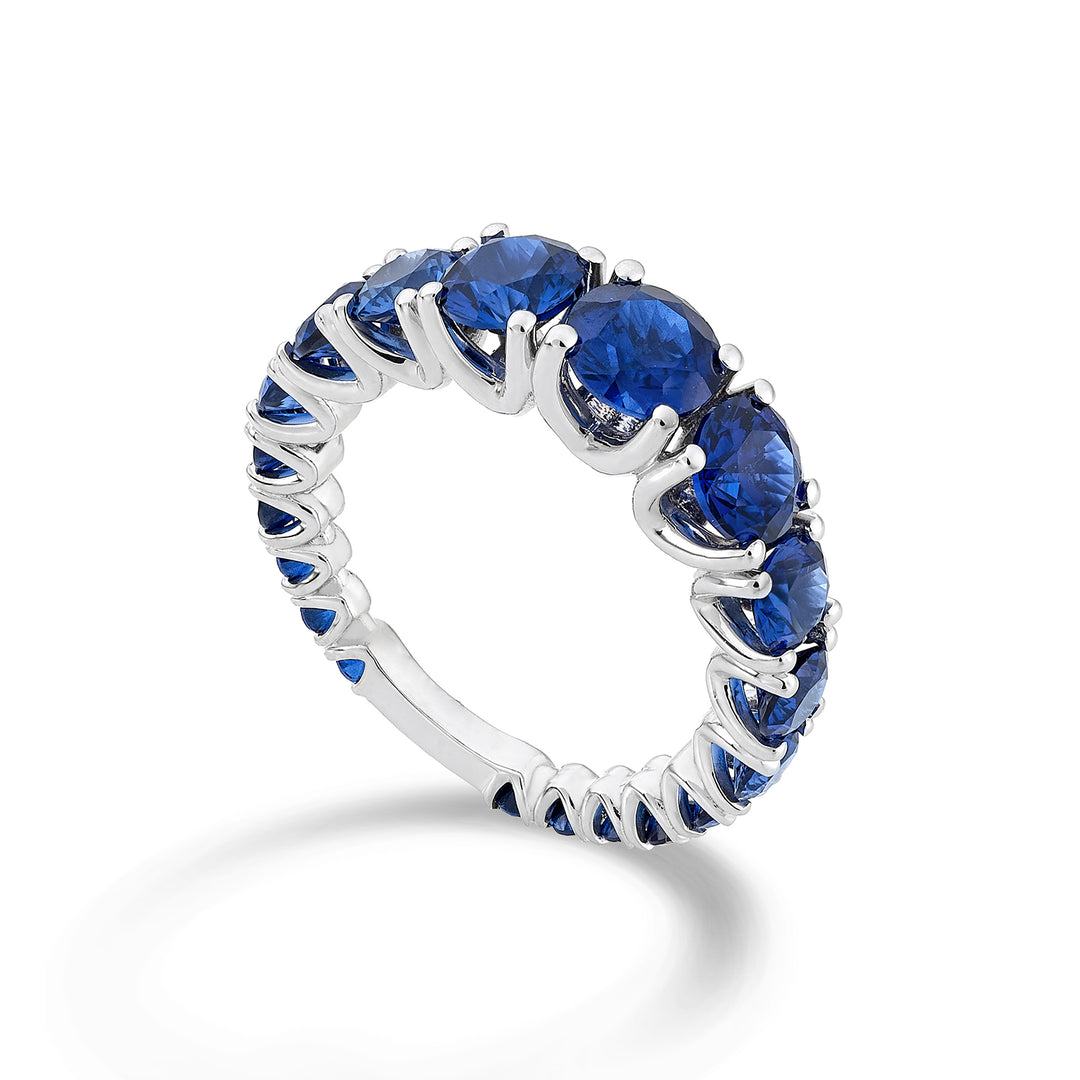 X-Diamond an 18kt zaffiro lab e scalare con barretta oro bianco LXDABIC1498ZFO4