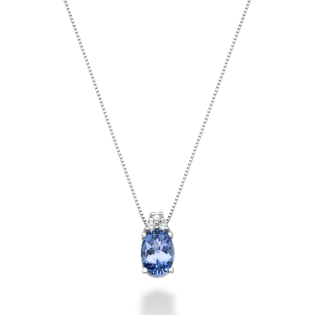 Mikiko cl 18k tanzanite n. oval 7x5 ct.0.60 dia ct.0.045 MD5055O4TZN