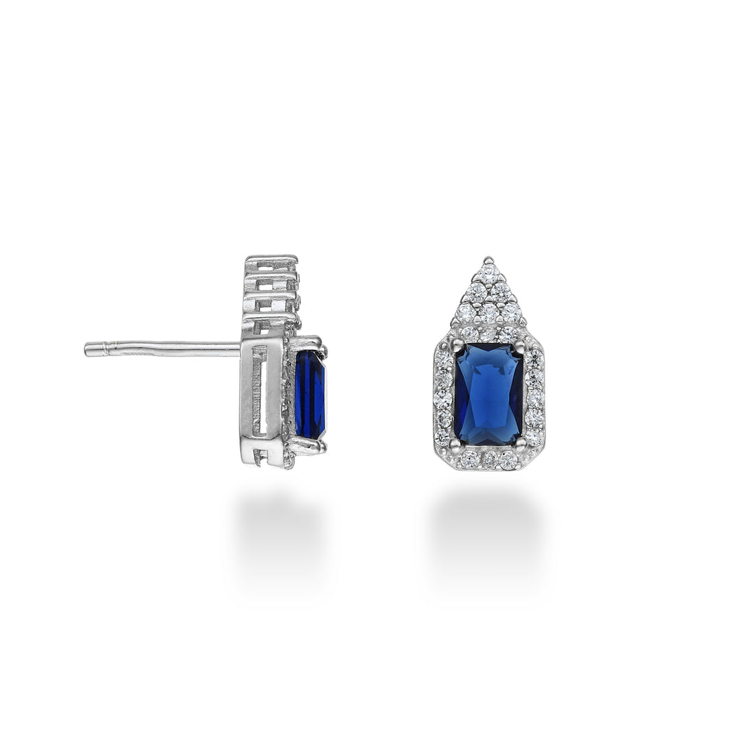 Nihama o ag925 gema swarovski blanco y azul NO7597A4BLU0000