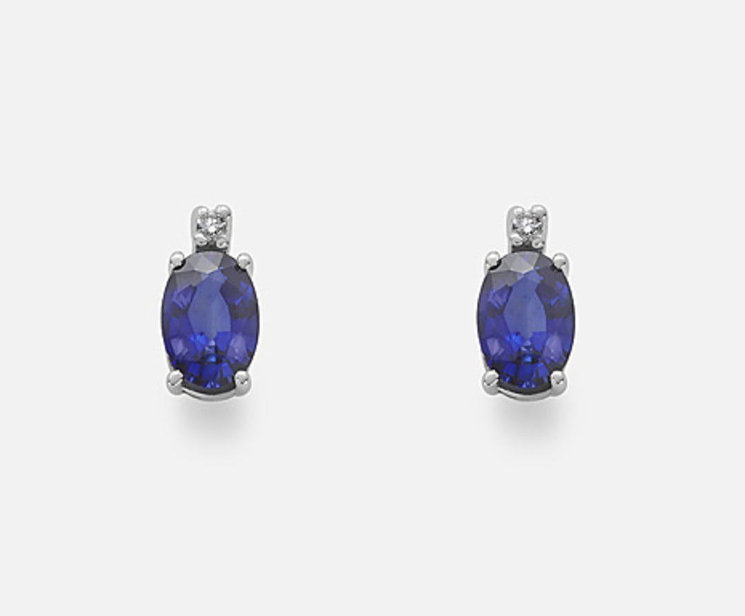 Nihama o zafiro ovalado de 9k 6x4 ct.0,80 diam. 0,02 quilates NO5023R4ZFD
