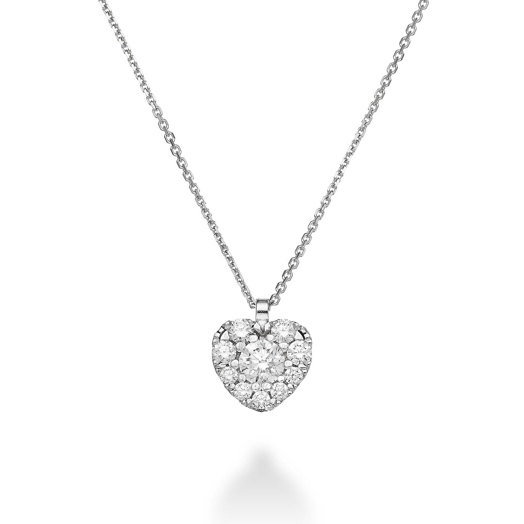 Collier multi-pierres Golay avec coeur central ct. 0,10 GCM001DI10-22350110026