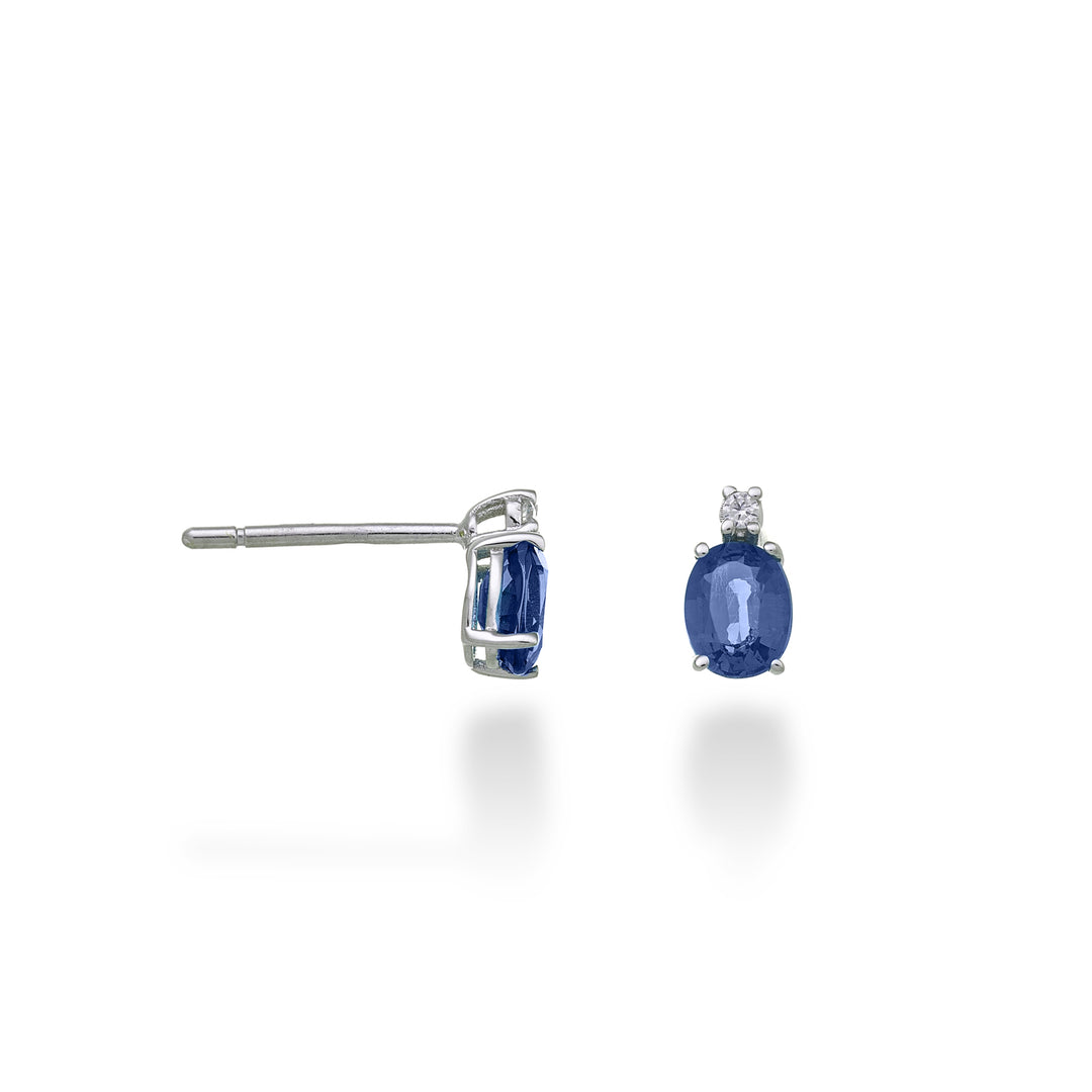 Nihama o zafiro ovalado de 9k 5x4 ct.0,80 diam. 0,02 quilates NO5163R4ZFD