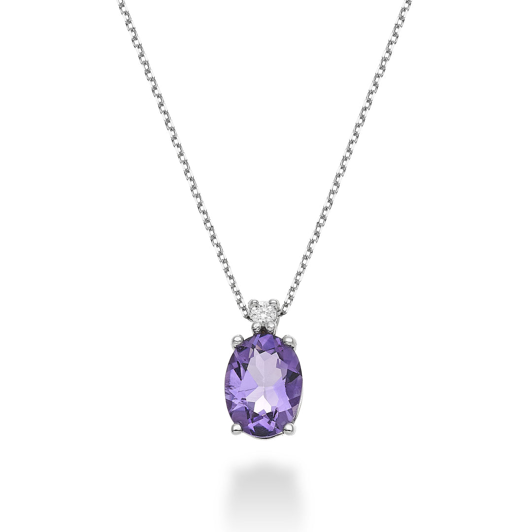 Mikiko cl 18k améthyste ovale 8x6 ct.1,10 diam. ct.0,025 MD5036O4AMET