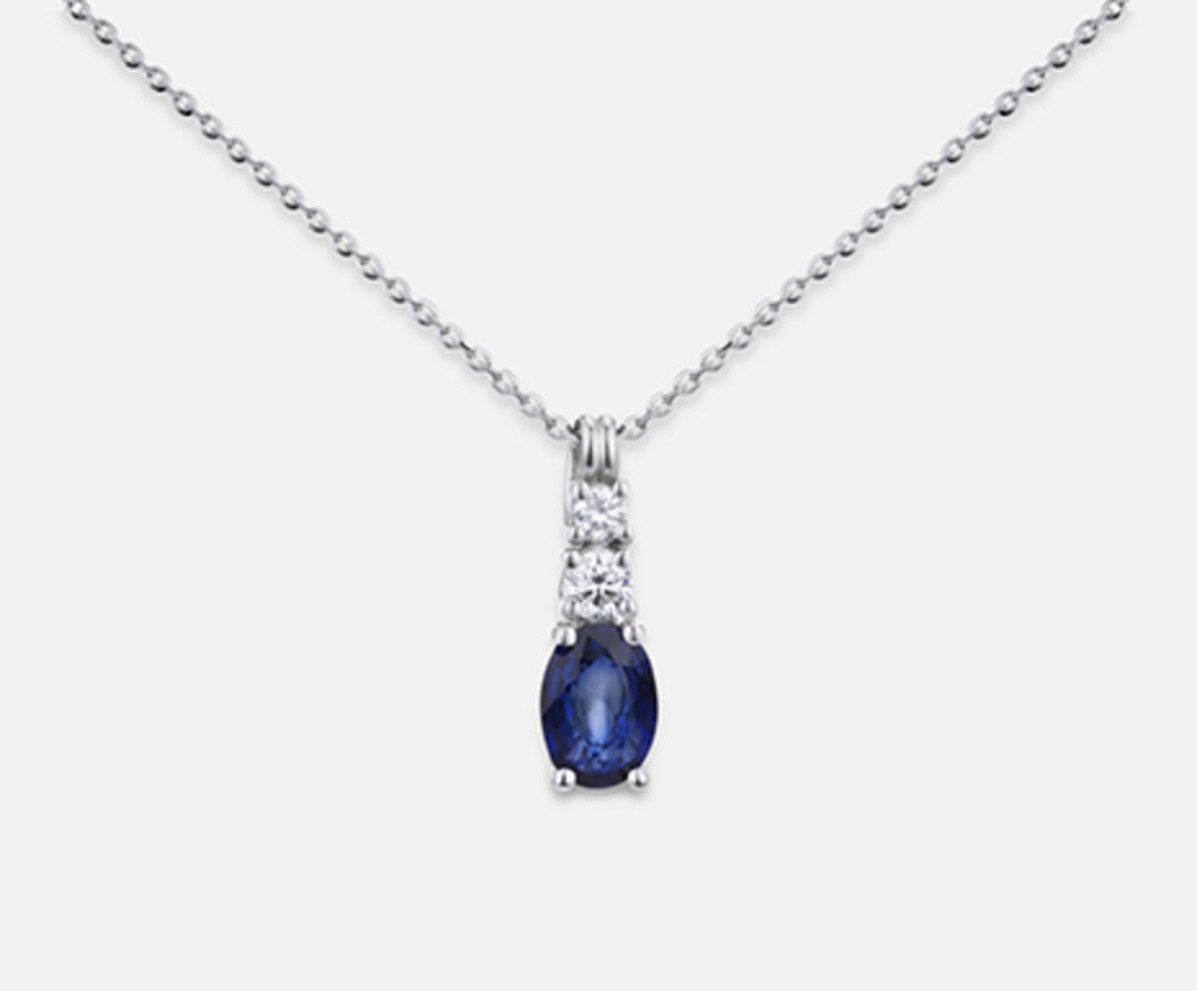 Mikiko cl 18k zaffiro n. ovale 7x5 ct.1,05 dia ct.0,15 MD5056O4ZFN105