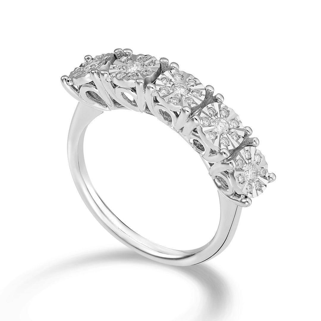 Mikiko an 18k 5 piedras 0,25 ct MA5161O4BR025