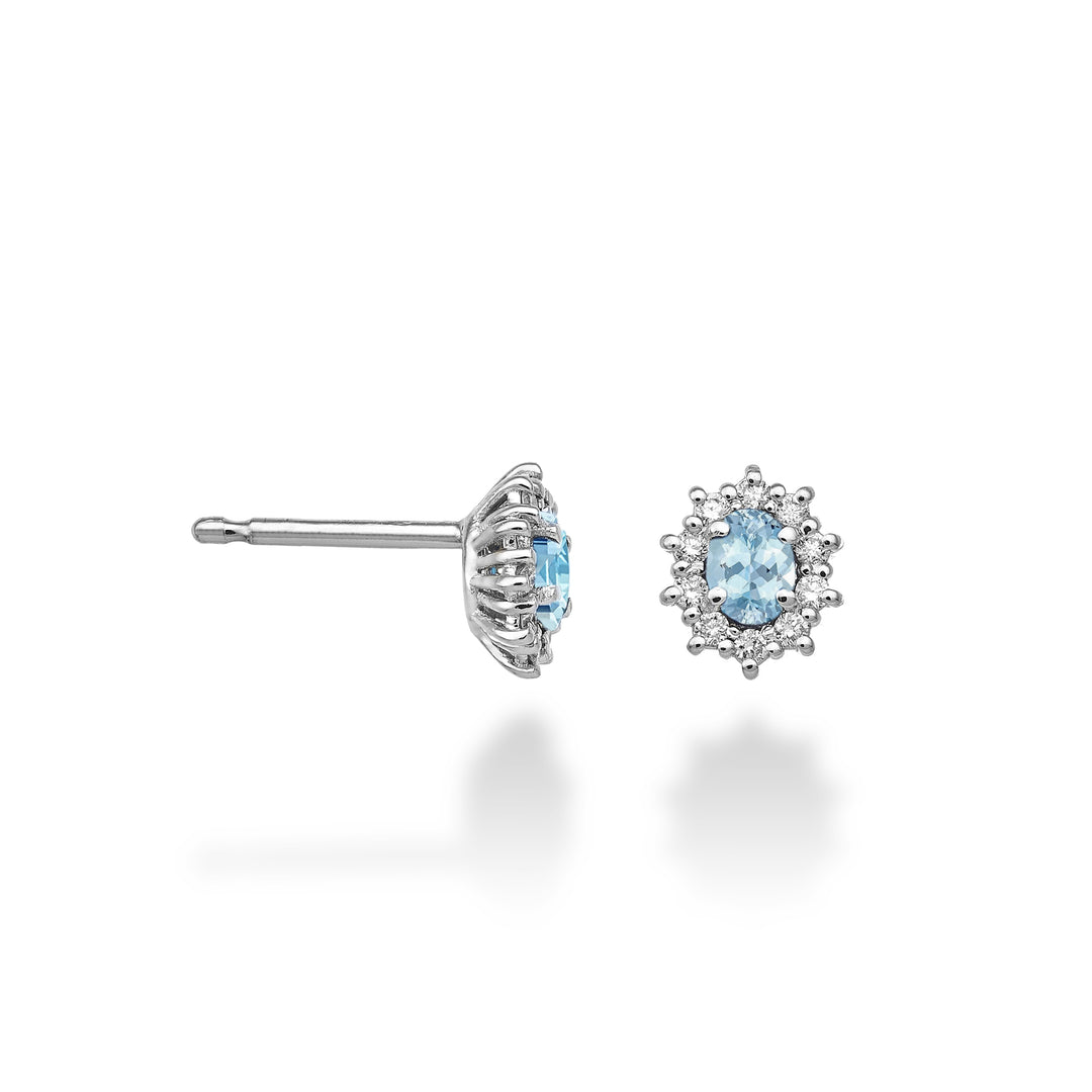 Mikiko or 9k acquamarina ovale 4x3 ct.0,28 diam. ct.0,16 MO5103R4AM