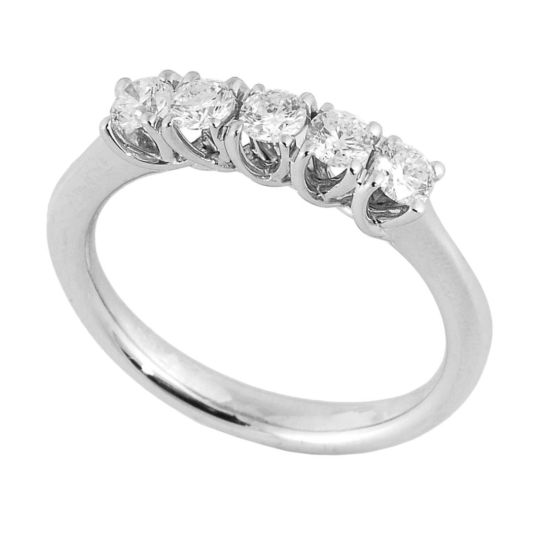 Bague de grâce linéaire Golay riviera 5 pierres total ct. 0.40ABTRE1645-22041110028