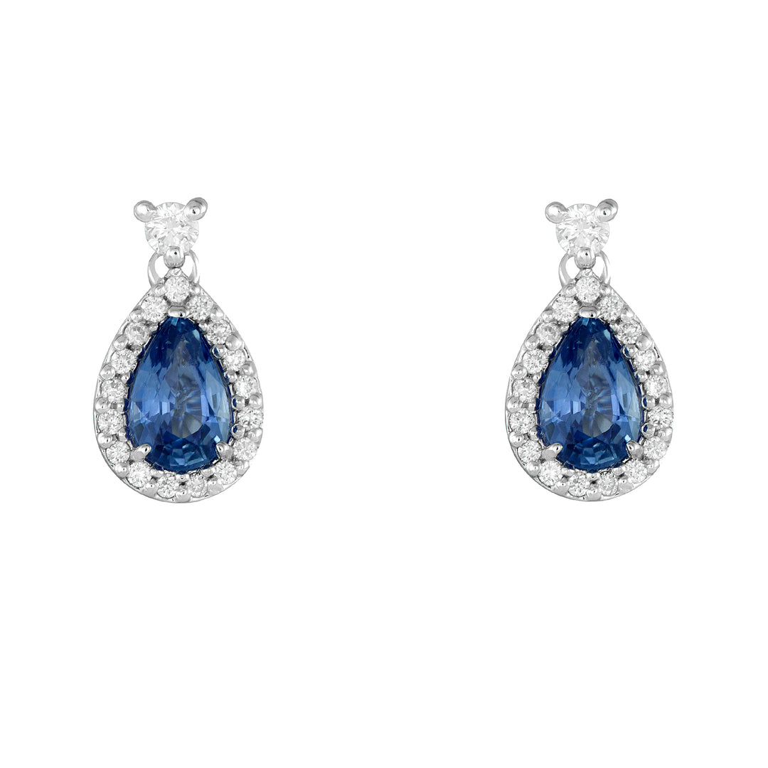 Golay orecchini zaffiro a goccia 6x4 e diamanti OCL031DIZB-23124110017