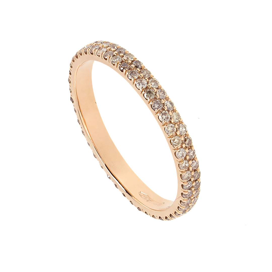 Anillo de eternidad Golay pavé de diamantes marrones AFP1206BW-17171110057