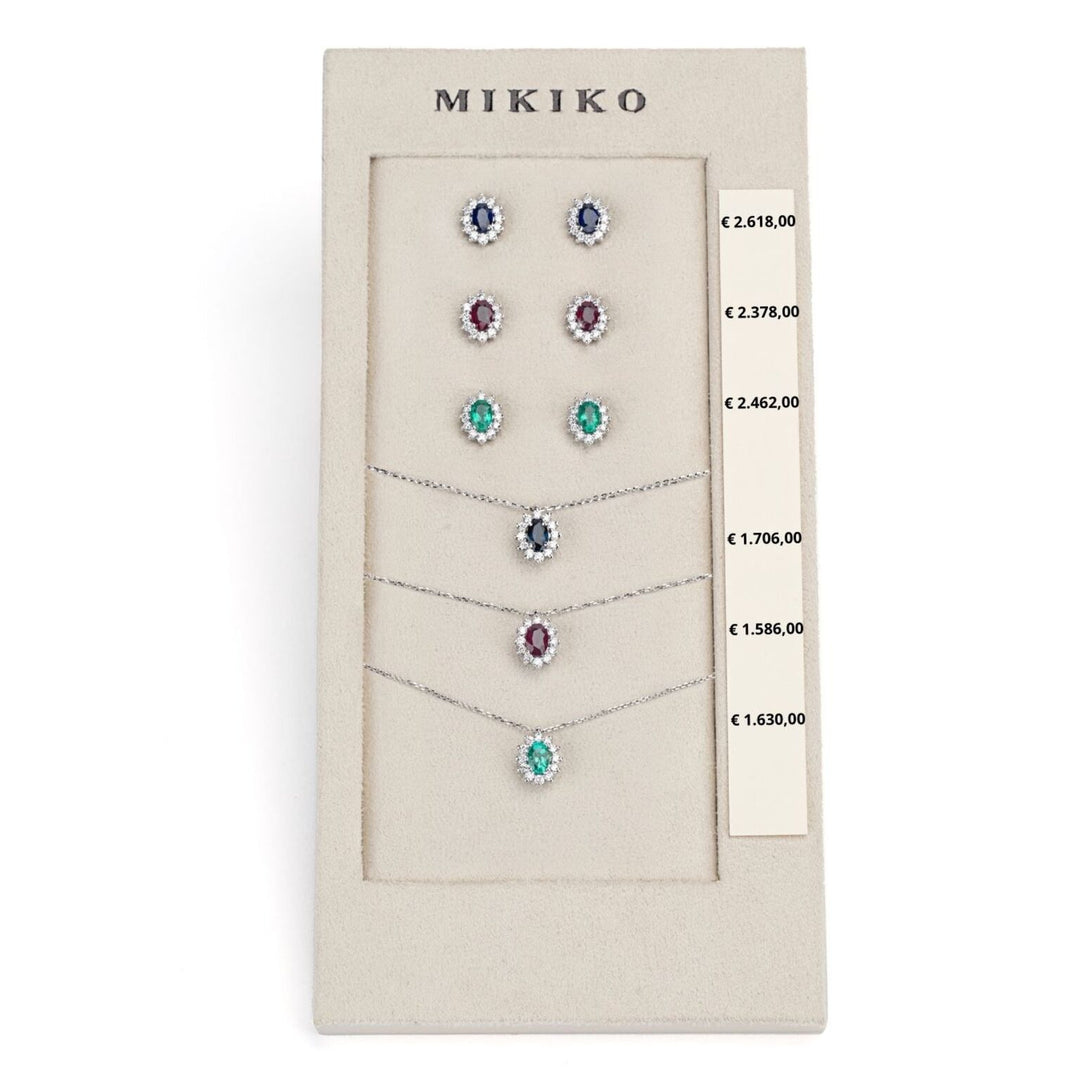 Mikiko package cl 5048 + or 5031 9kt oval 7x5 sapphire, ruby ​​and emerald tr. M.LIGHTBOX.12-T9K