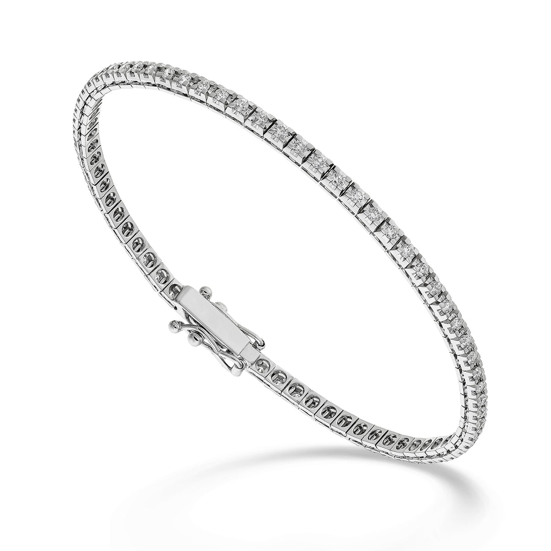 Bracelet tennis lunette pyramide World Diamond Group 250 mm 17,5 cm BTQ069DI100-175-26021110070