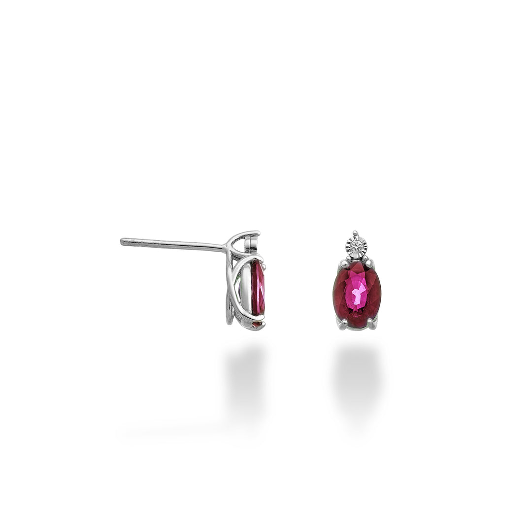 Nihama or 9k rubino ovale 7x5 con diamantino NO5176R4RBC