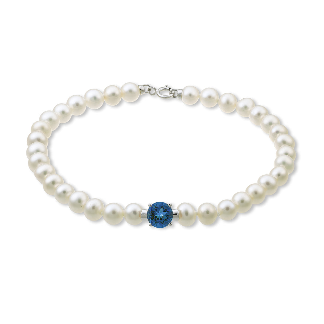 Mikiko br 18k fw 5-5.5 Topacio azul Londres 6 ct.0.99 anillo de resorte MB1018O4TPBL50