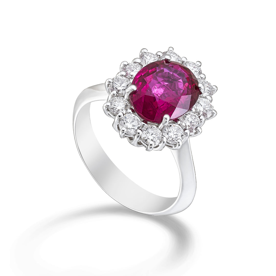 Bague World Diamond Group avec rubis et contour de 3,76 ct APU310DIRU-23125110033