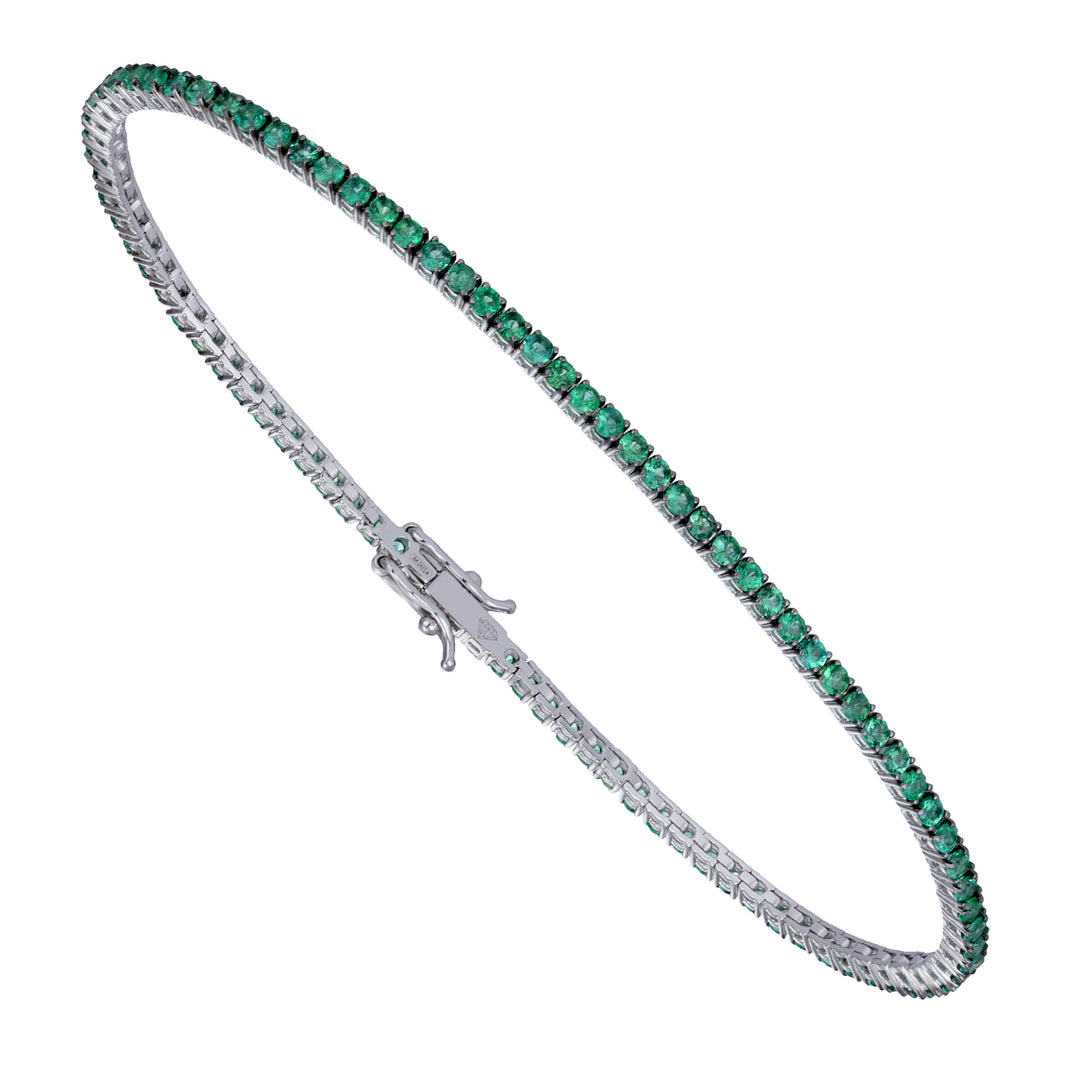 World Diamond Group emerald wire tennis bracelet BTF001SM8-19275110065