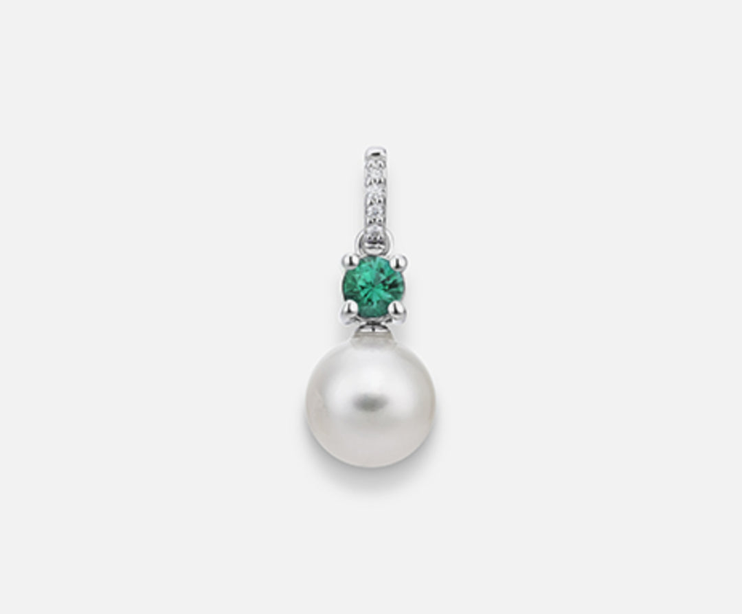 Mikiko pe 18k fw 7.5/8 round emerald mm3.5 ct.0.13 dia ct.0.015 MP0401O4FABI075
