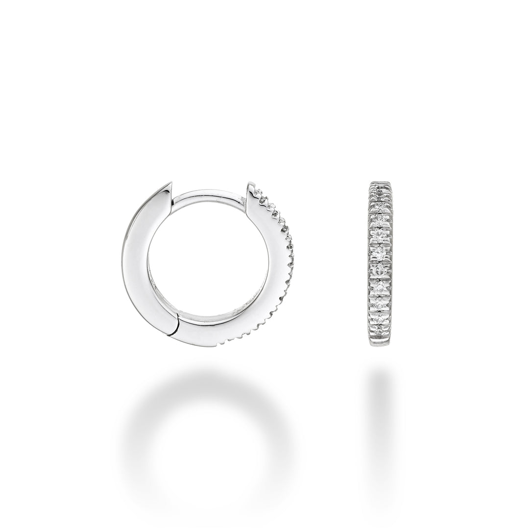 Mikiko or 18k ct.0,11 mis.2 oro bianco diam. est. 12mm MO5077O4BR011-2