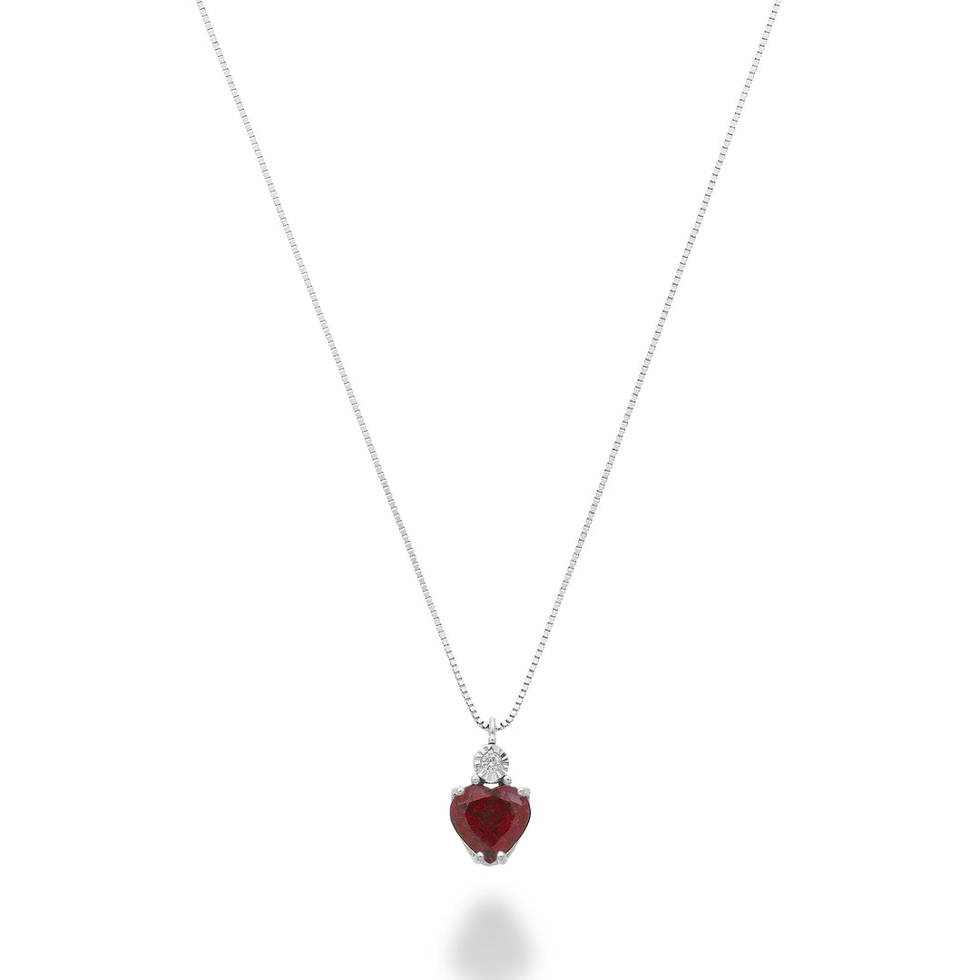 Mikiko cl 18k ruby heart 5x5 with diamond MD5195O4RBR