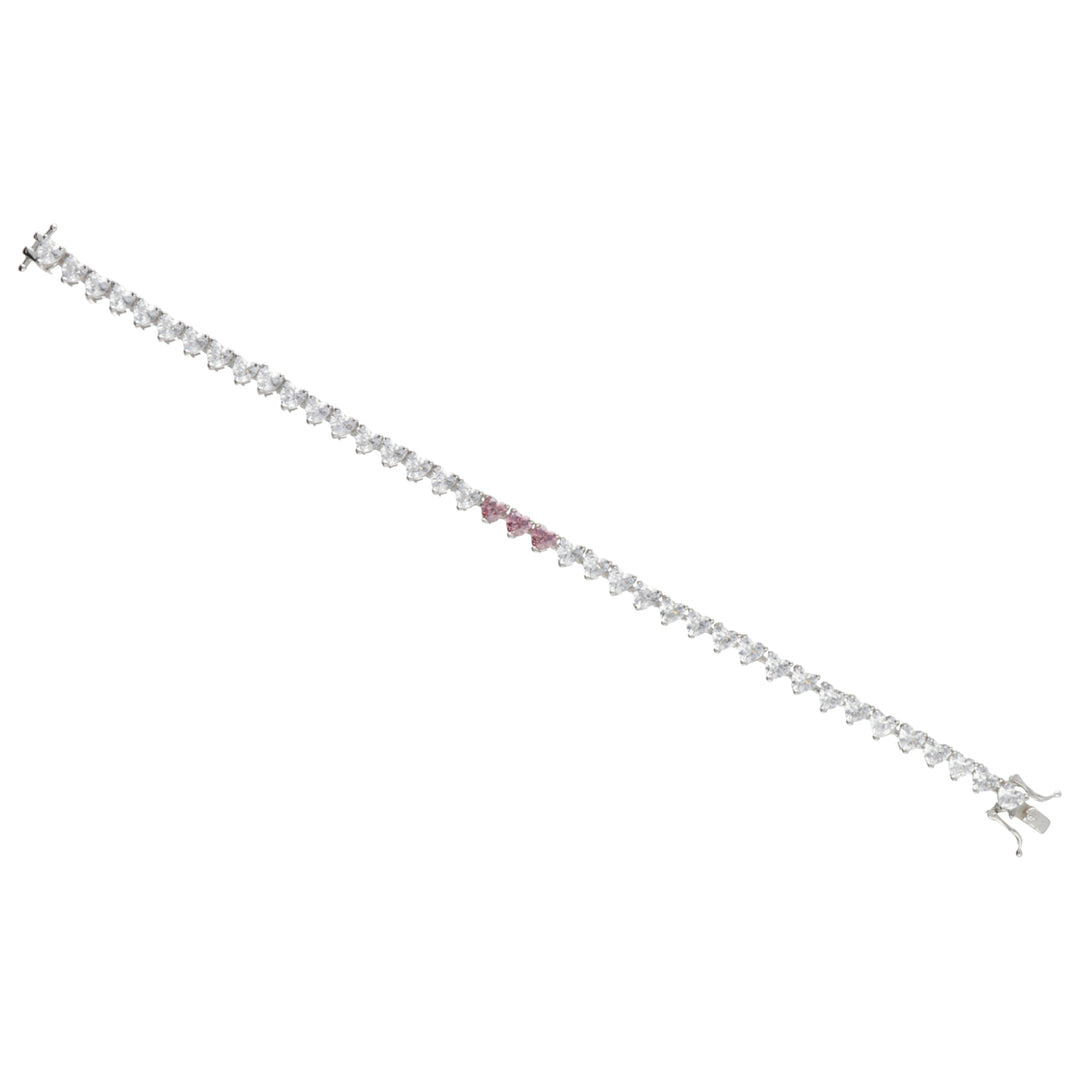 Nihama br ag925 gem swarovski blanco y rosa NB7440A4ROSA000