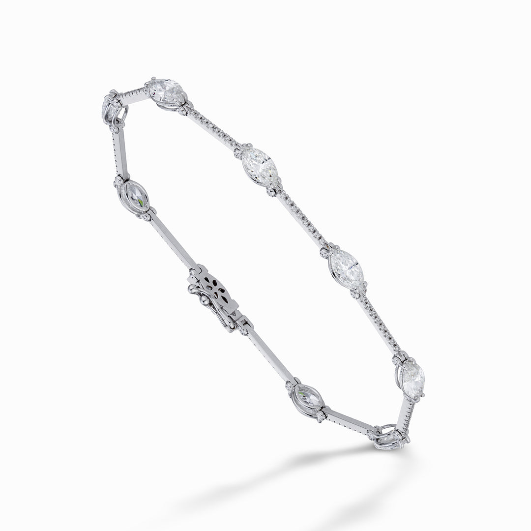 Bracelet World Diamond Group avec marquise et barres de diamants BTMQ09DI-23138110025